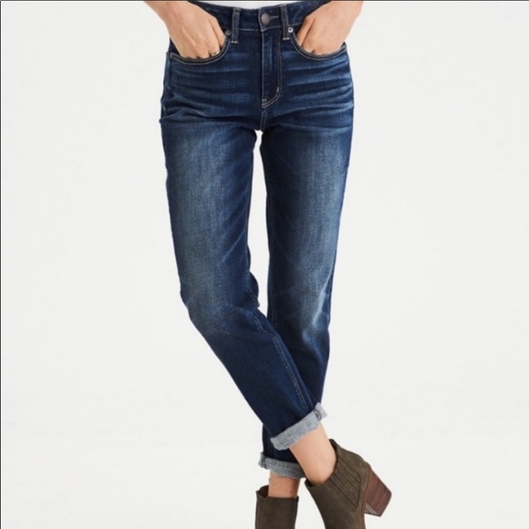 American Eagle Outfitters Denim - American Eagle Hi Rise Tomgirl Dark Wash Jeans